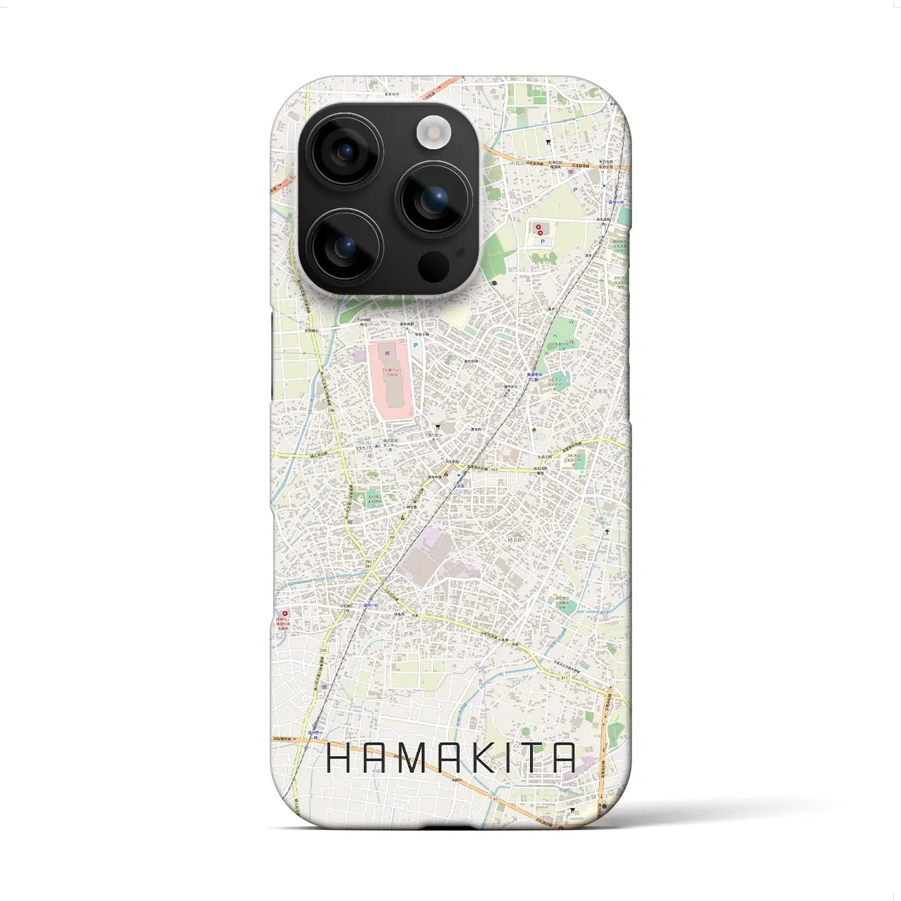 【浜北(静岡県)】地図柄iPhoneケース(バックカバータイプ)