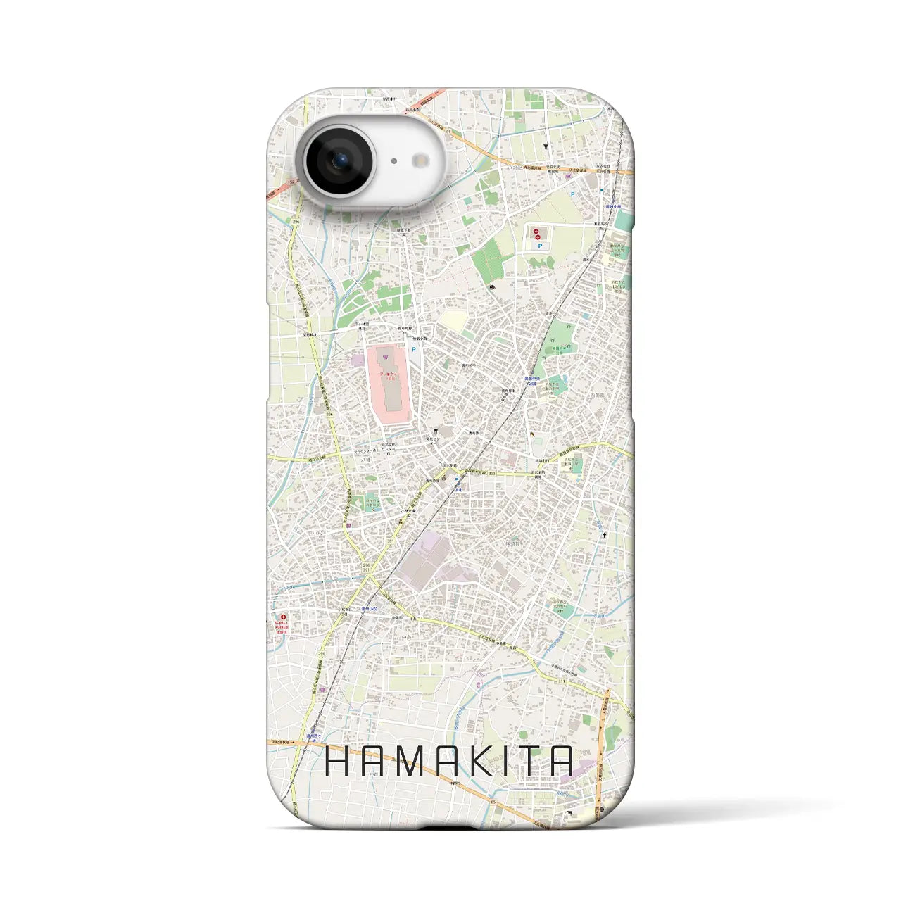【浜北(静岡県)】地図柄iPhoneケース(バックカバータイプ)