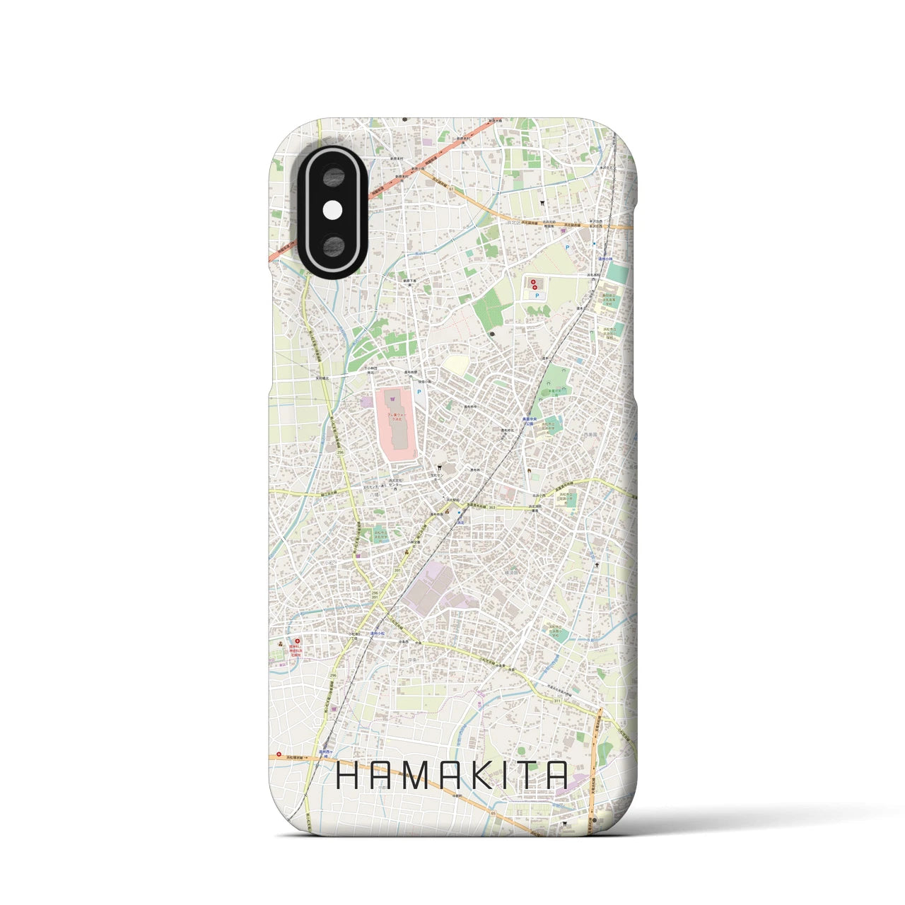 【浜北(静岡県)】地図柄iPhoneケース(バックカバータイプ)