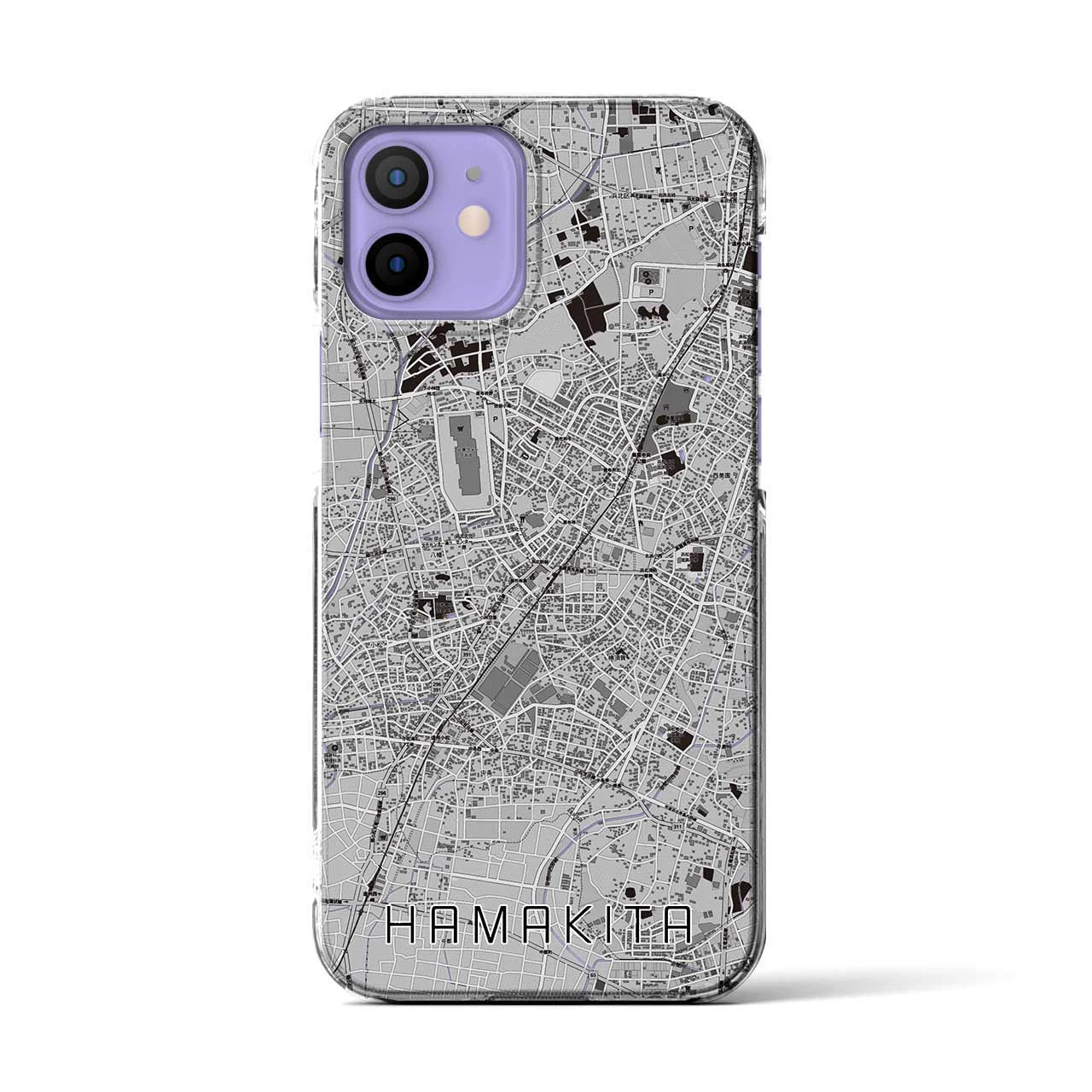 【浜北(静岡県)】地図柄iPhoneケース(クリアタイプ)