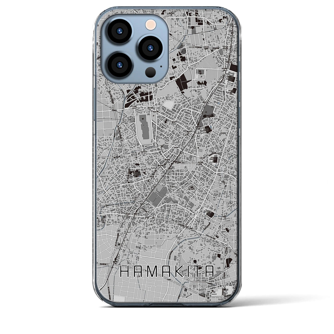 【浜北(静岡県)】地図柄iPhoneケース(クリアタイプ)