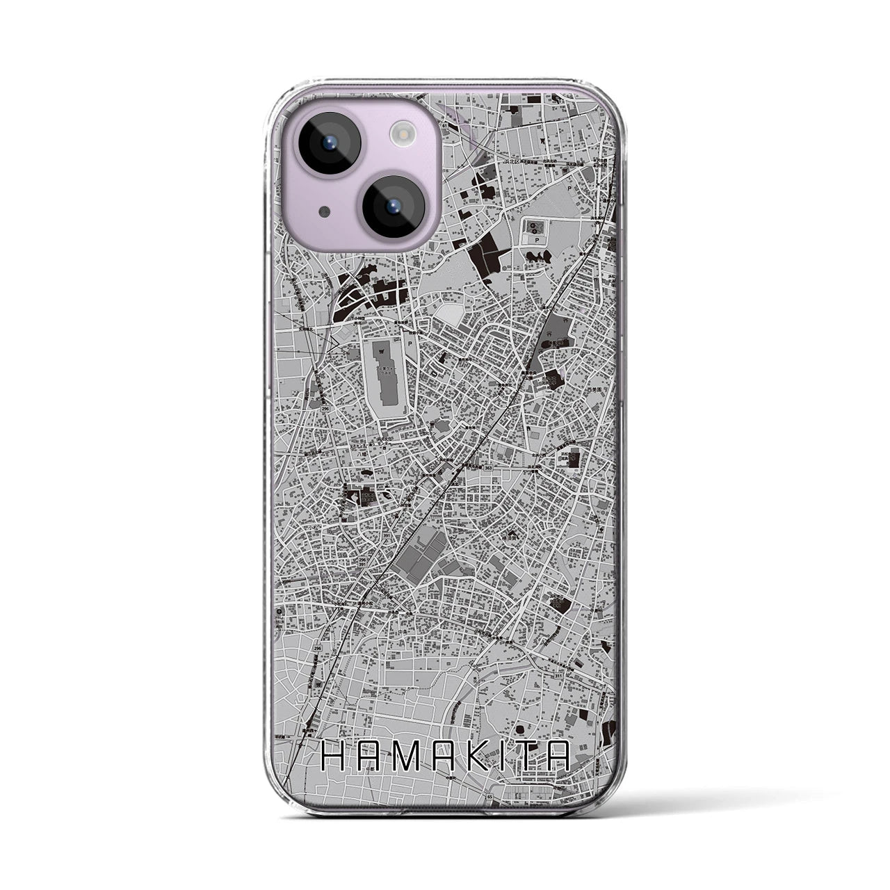 【浜北(静岡県)】地図柄iPhoneケース(クリアタイプ)