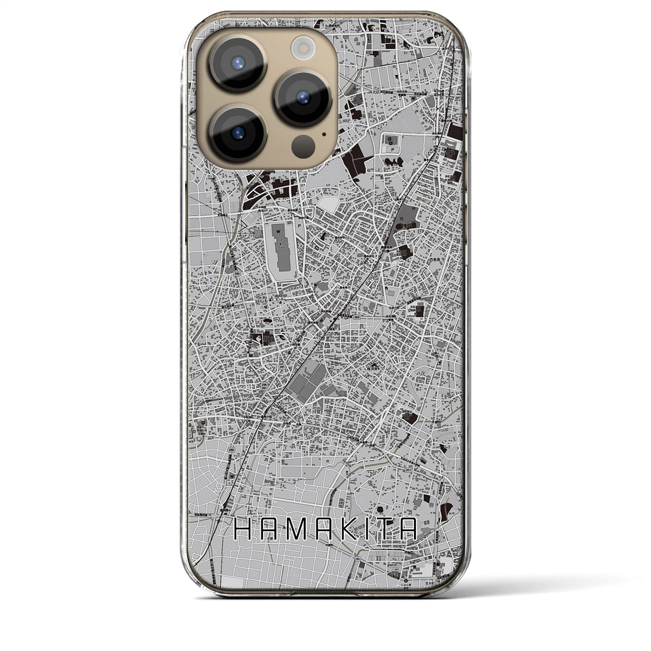 【浜北(静岡県)】地図柄iPhoneケース(クリアタイプ)