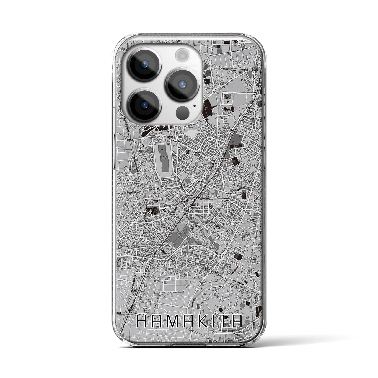 【浜北(静岡県)】地図柄iPhoneケース(クリアタイプ)