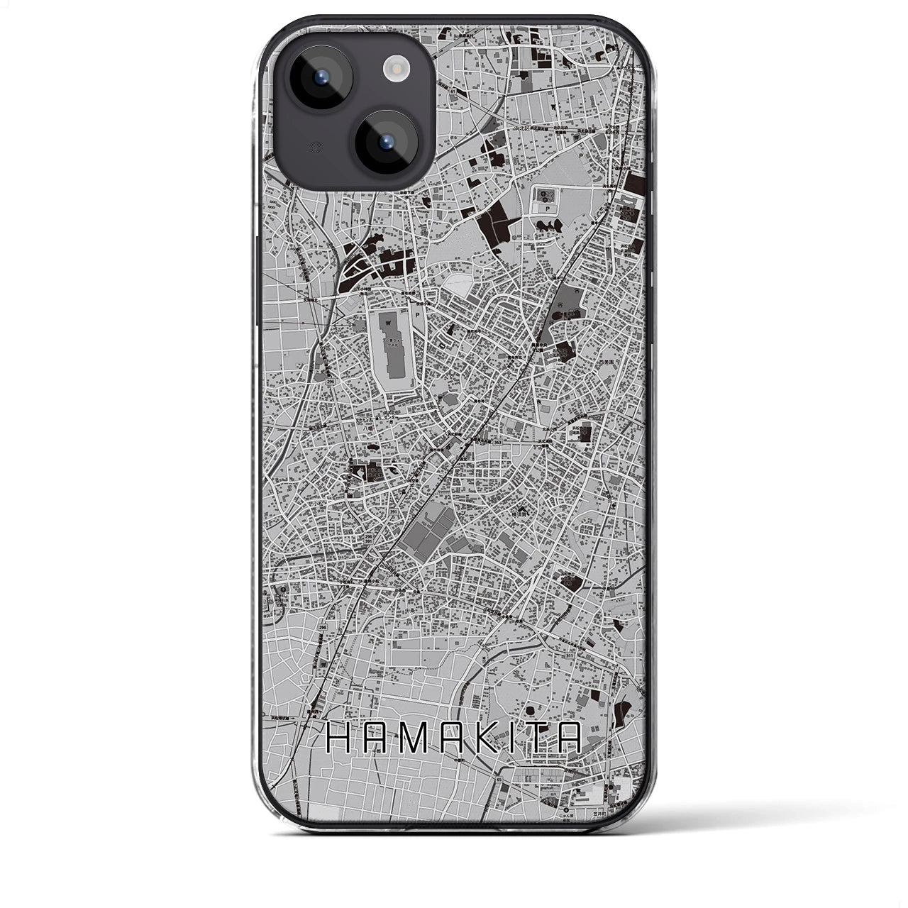 【浜北(静岡県)】地図柄iPhoneケース(クリアタイプ)