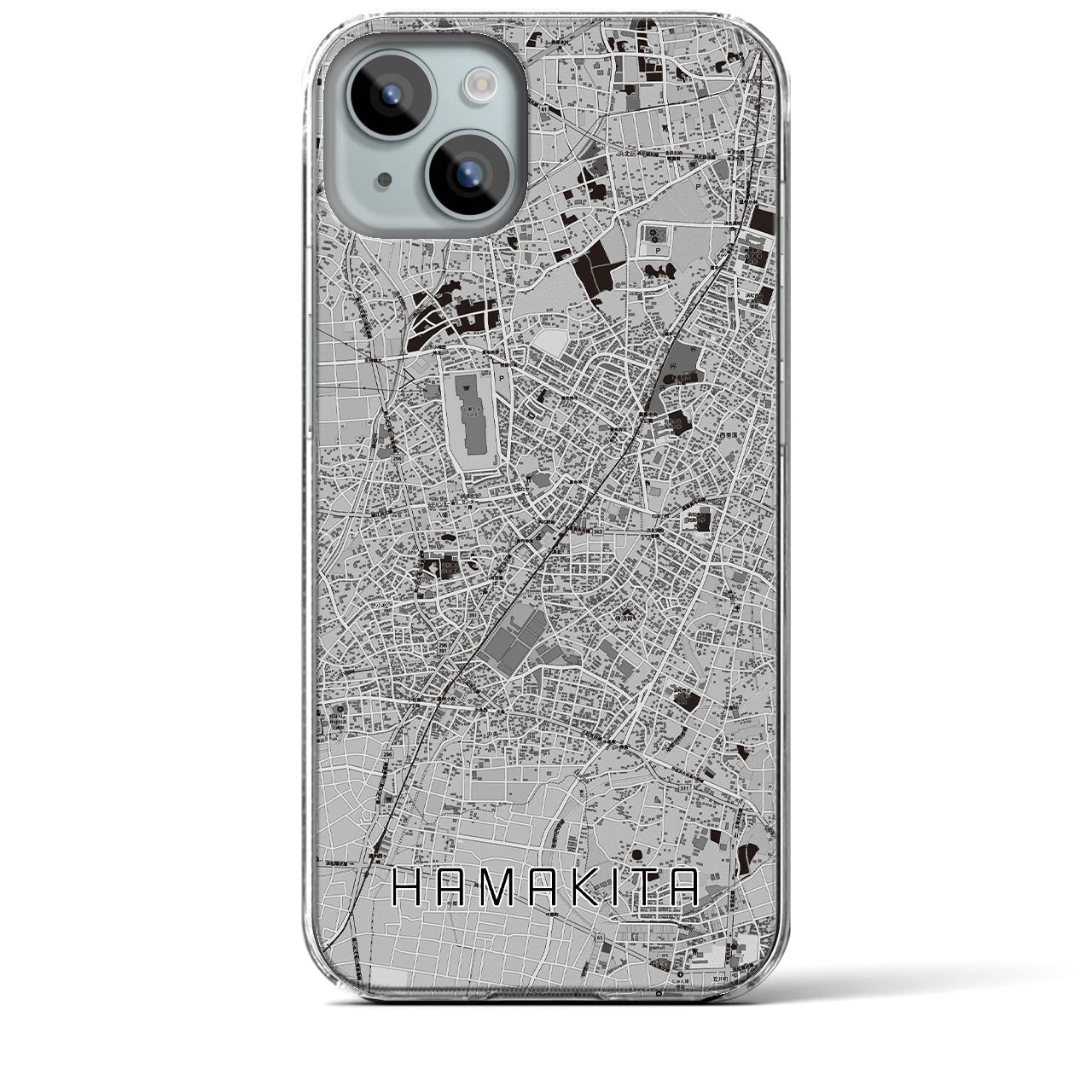 【浜北(静岡県)】地図柄iPhoneケース(クリアタイプ)