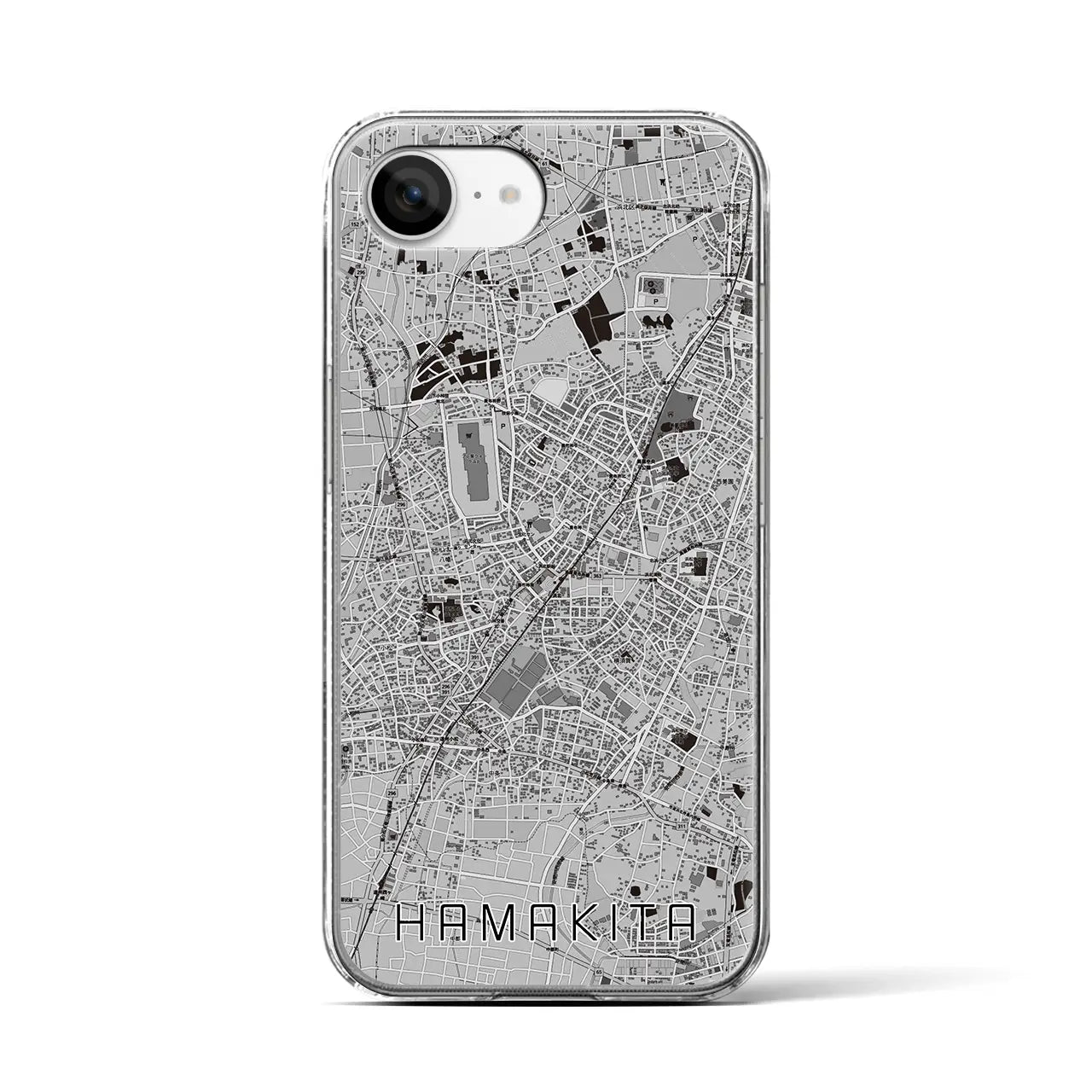 【浜北(静岡県)】地図柄iPhoneケース(クリアタイプ)