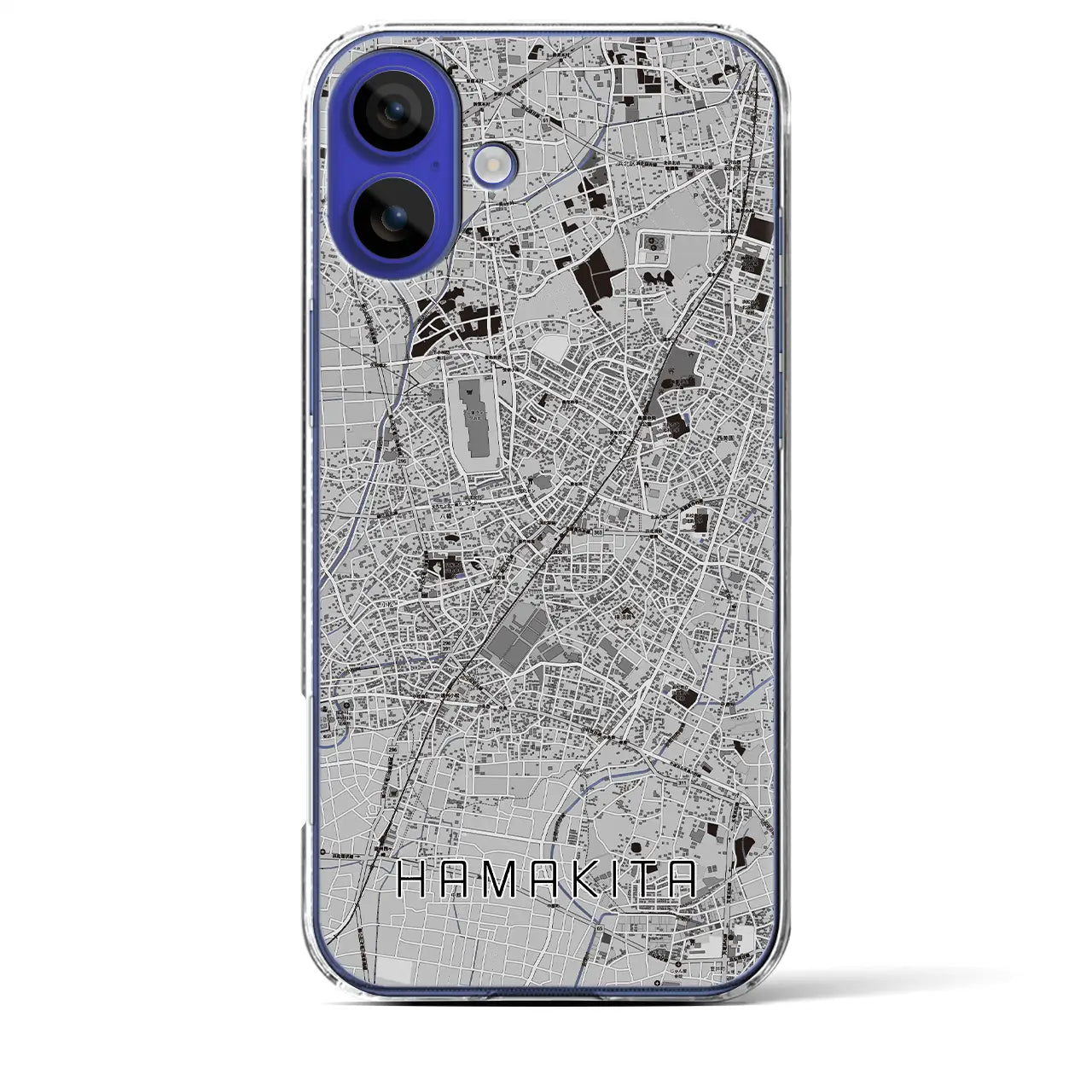 【浜北(静岡県)】地図柄iPhoneケース(クリアタイプ)