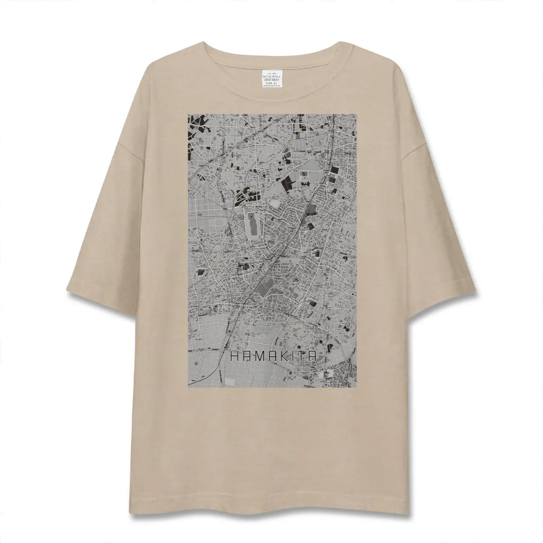 【浜北(静岡県)】地図柄ビッグシルエットTシャツ