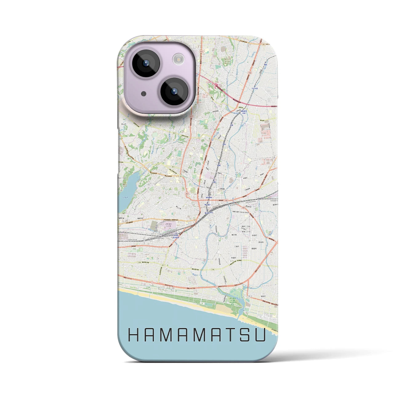 【浜松(静岡県)】地図柄iPhoneケース(バックカバータイプ)