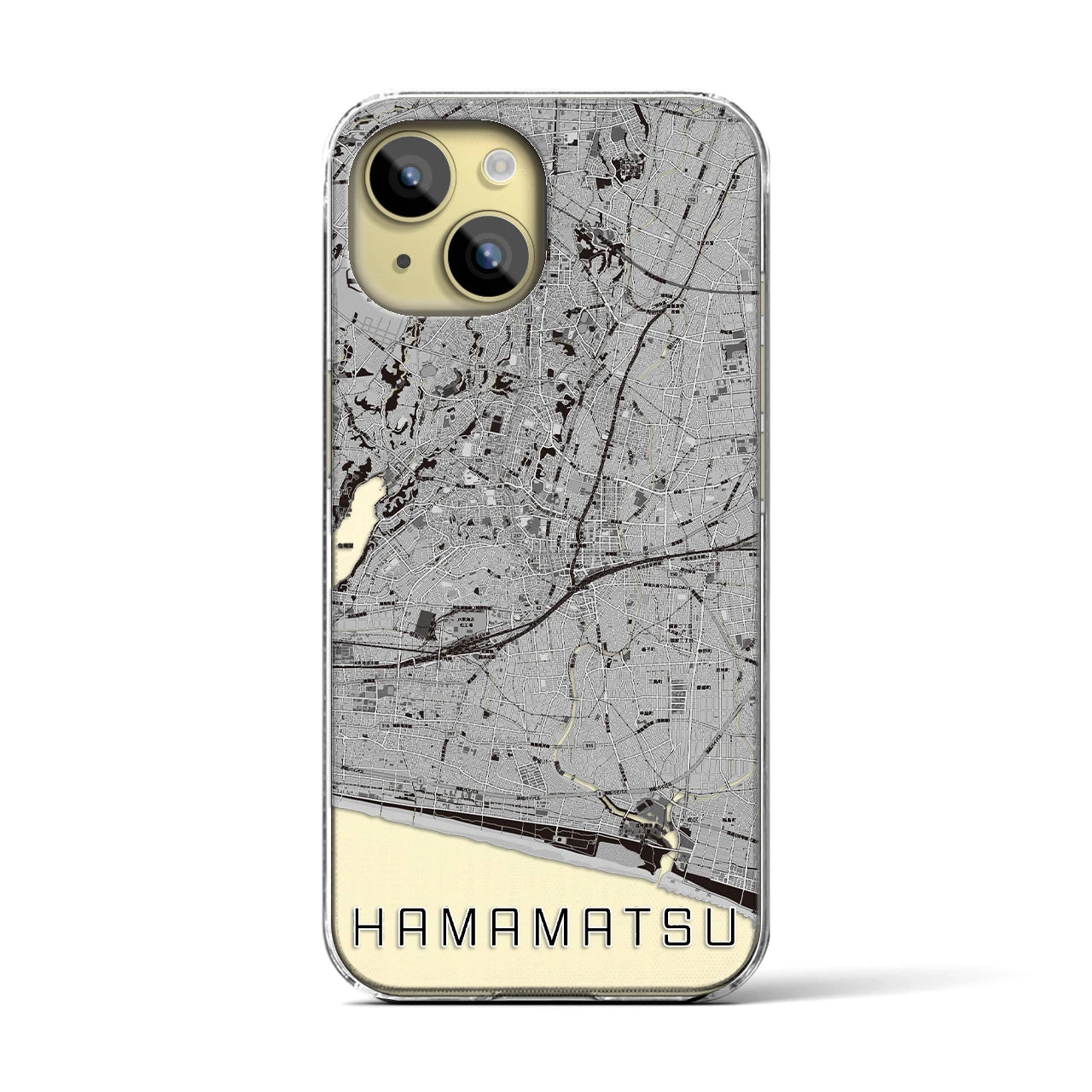 【浜松(静岡県)】地図柄iPhoneケース(クリアタイプ)