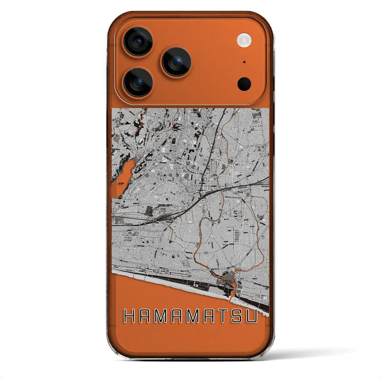 【浜松(静岡県)】地図柄iPhoneケース(クリアタイプ)モノトーン・iPhone 17 Pro Max 用