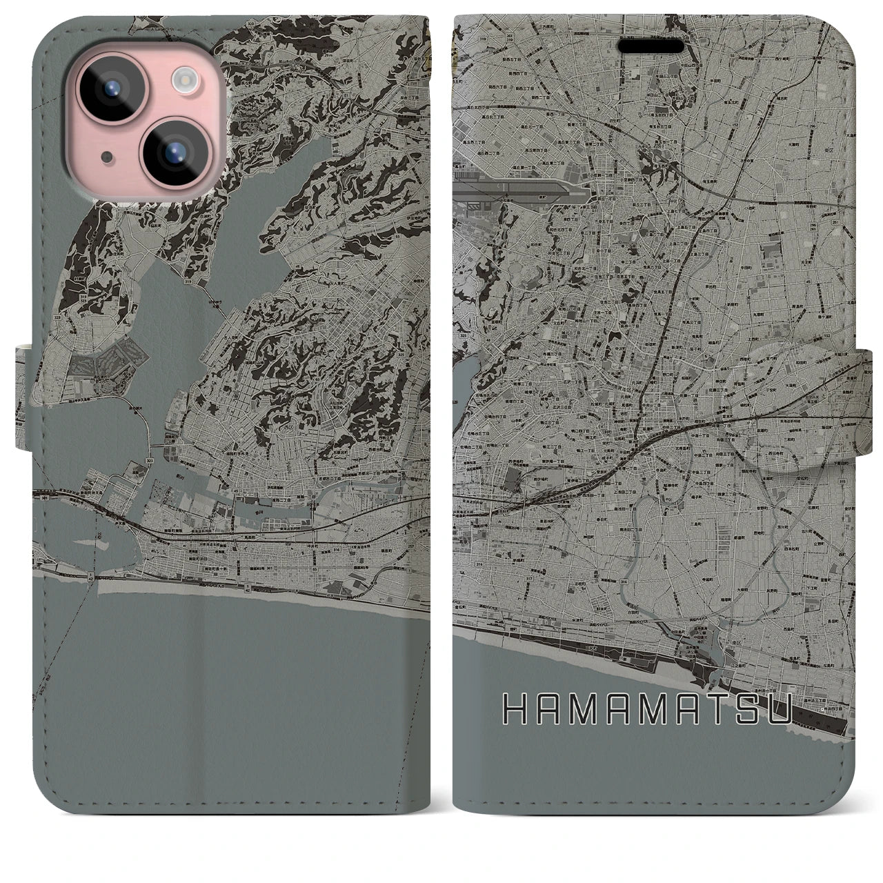 【浜松(静岡県)】地図柄iPhoneケース(手帳タイプ)