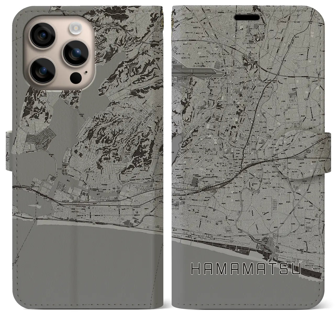 【浜松(静岡県)】地図柄iPhoneケース(手帳タイプ)