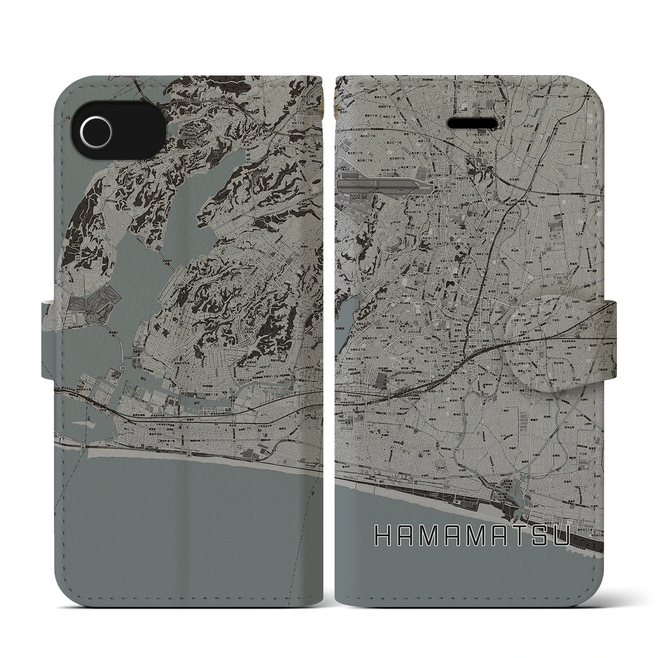 【浜松(静岡県)】地図柄iPhoneケース(手帳タイプ)