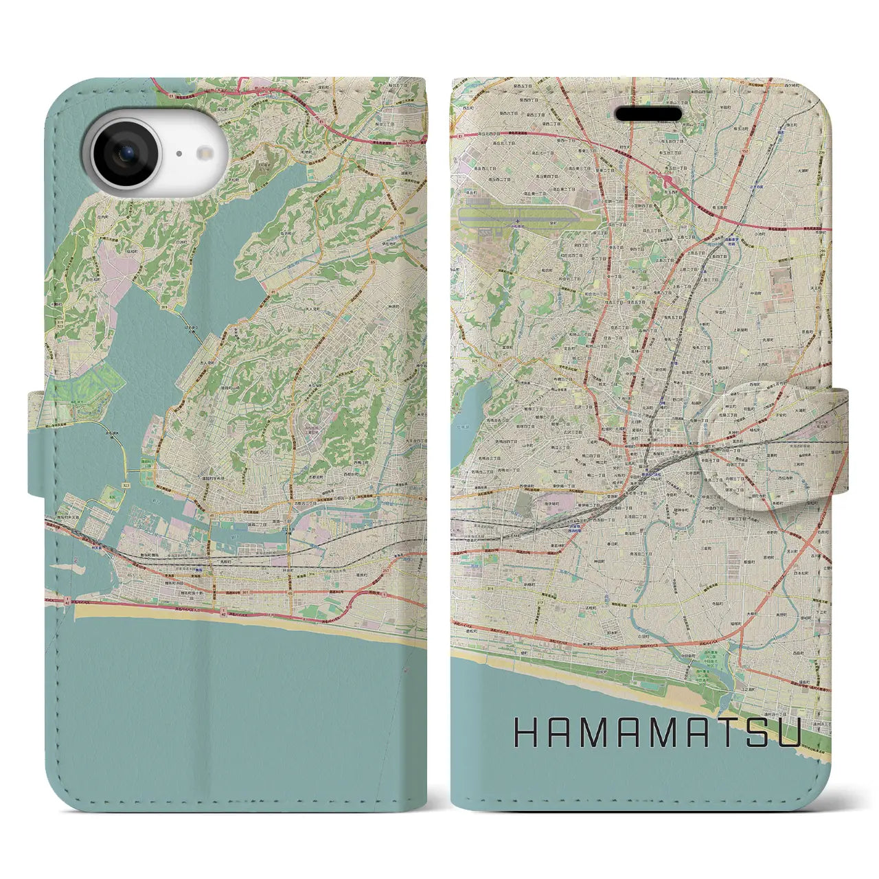 【浜松(静岡県)】地図柄iPhoneケース(手帳タイプ)