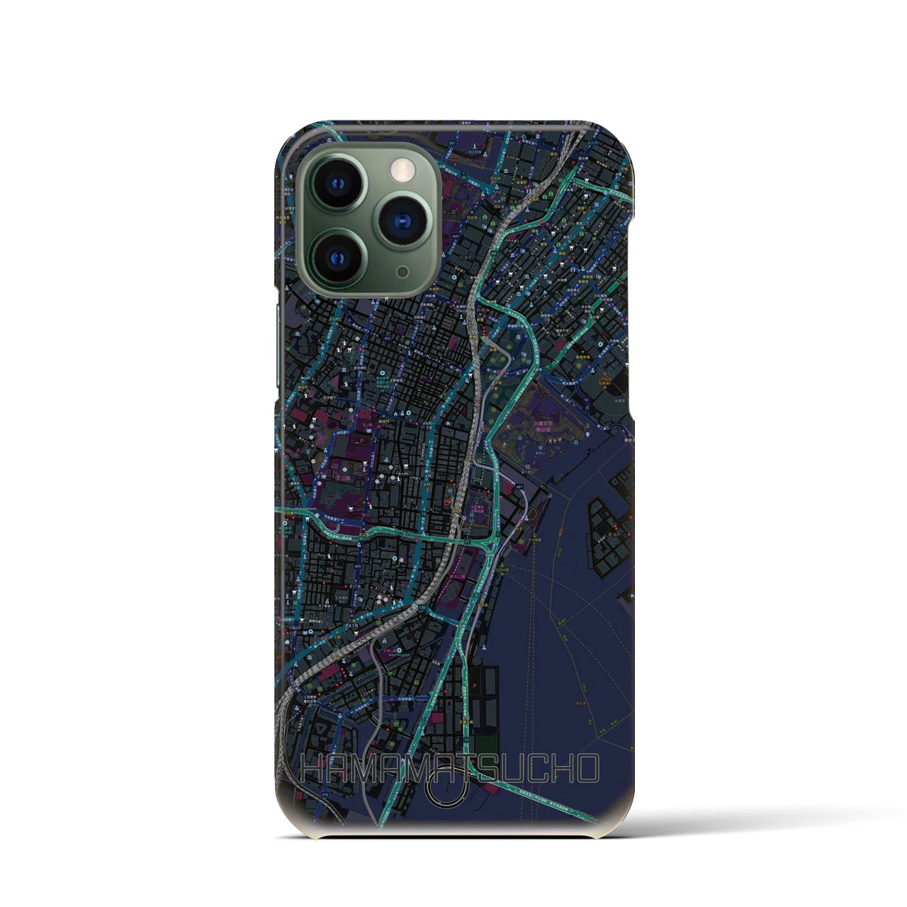 【浜松町(東京都)】地図柄iPhoneケース(バックカバータイプ)