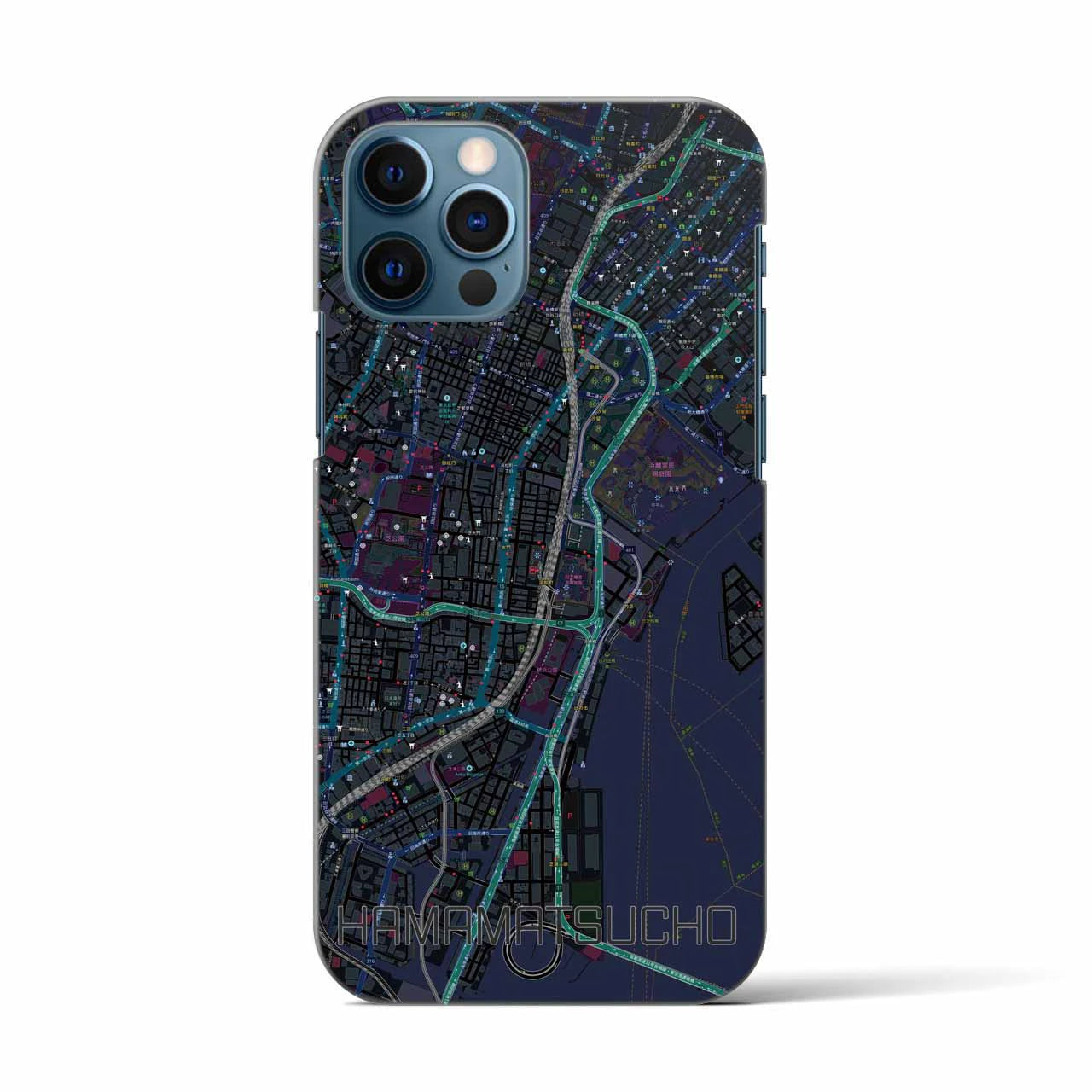 【浜松町(東京都)】地図柄iPhoneケース(バックカバータイプ)