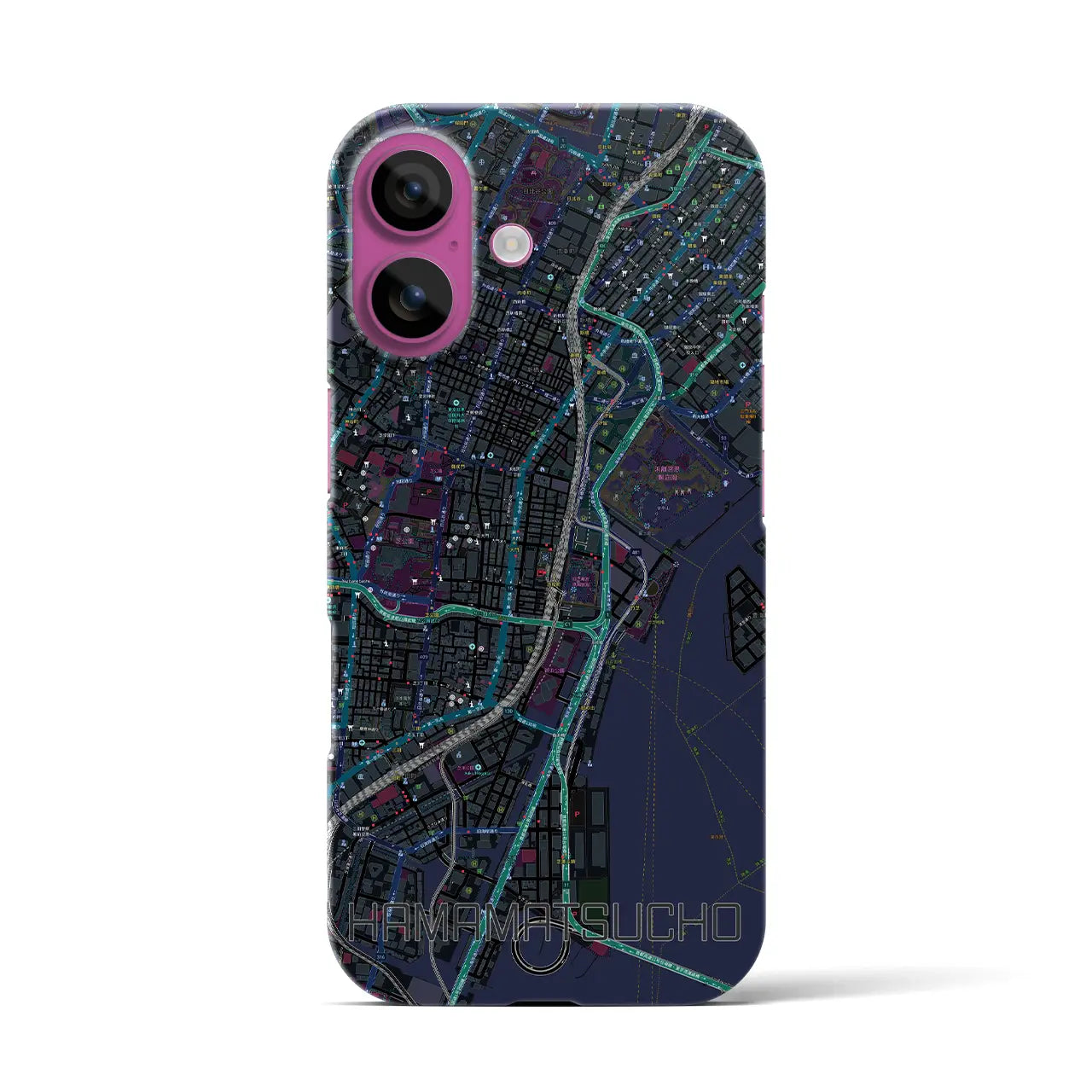 【浜松町(東京都)】地図柄iPhoneケース(バックカバータイプ)