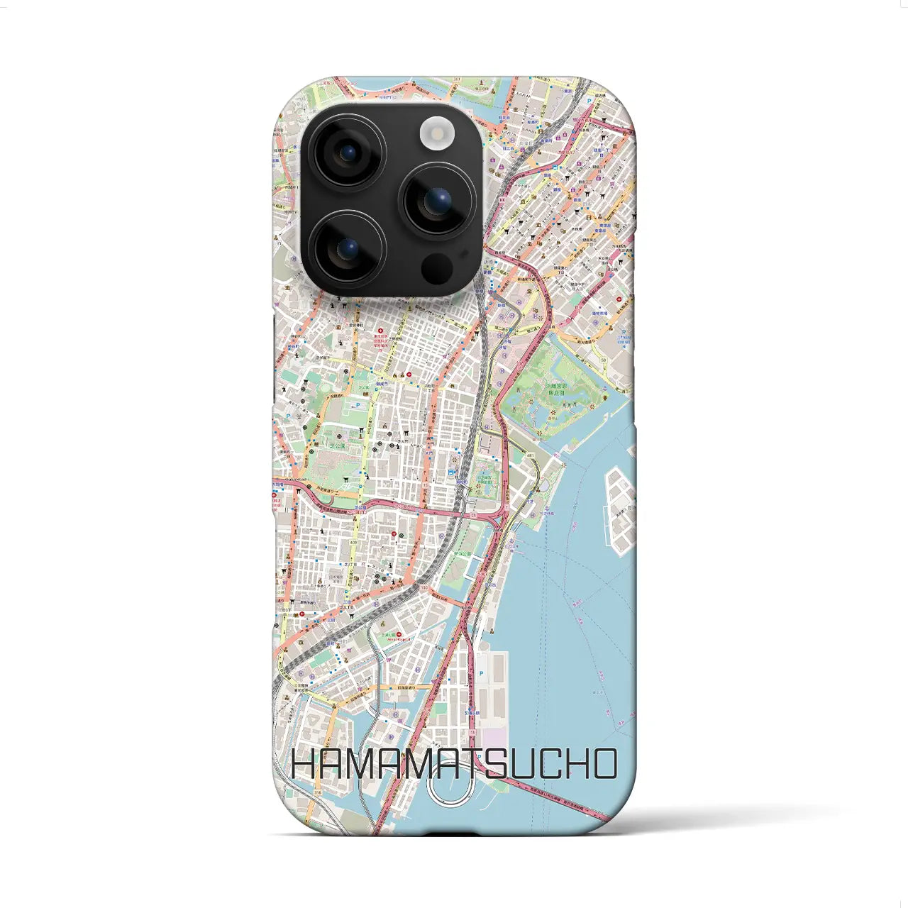 【浜松町(東京都)】地図柄iPhoneケース(バックカバータイプ)