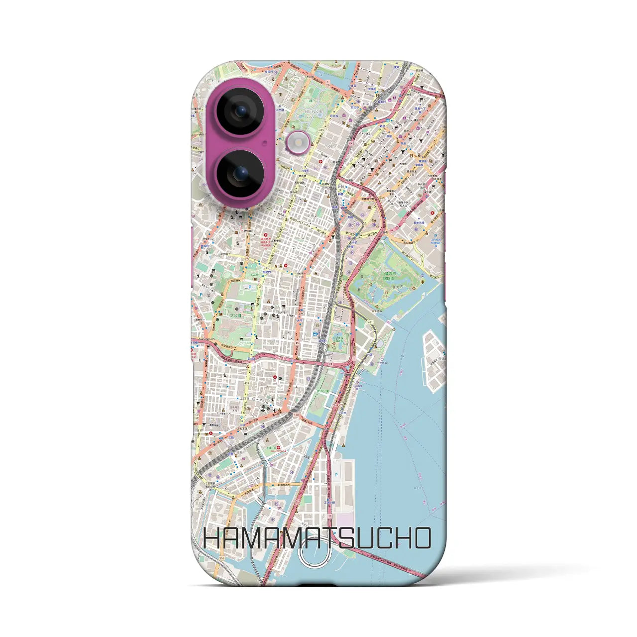 【浜松町(東京都)】地図柄iPhoneケース(バックカバータイプ)