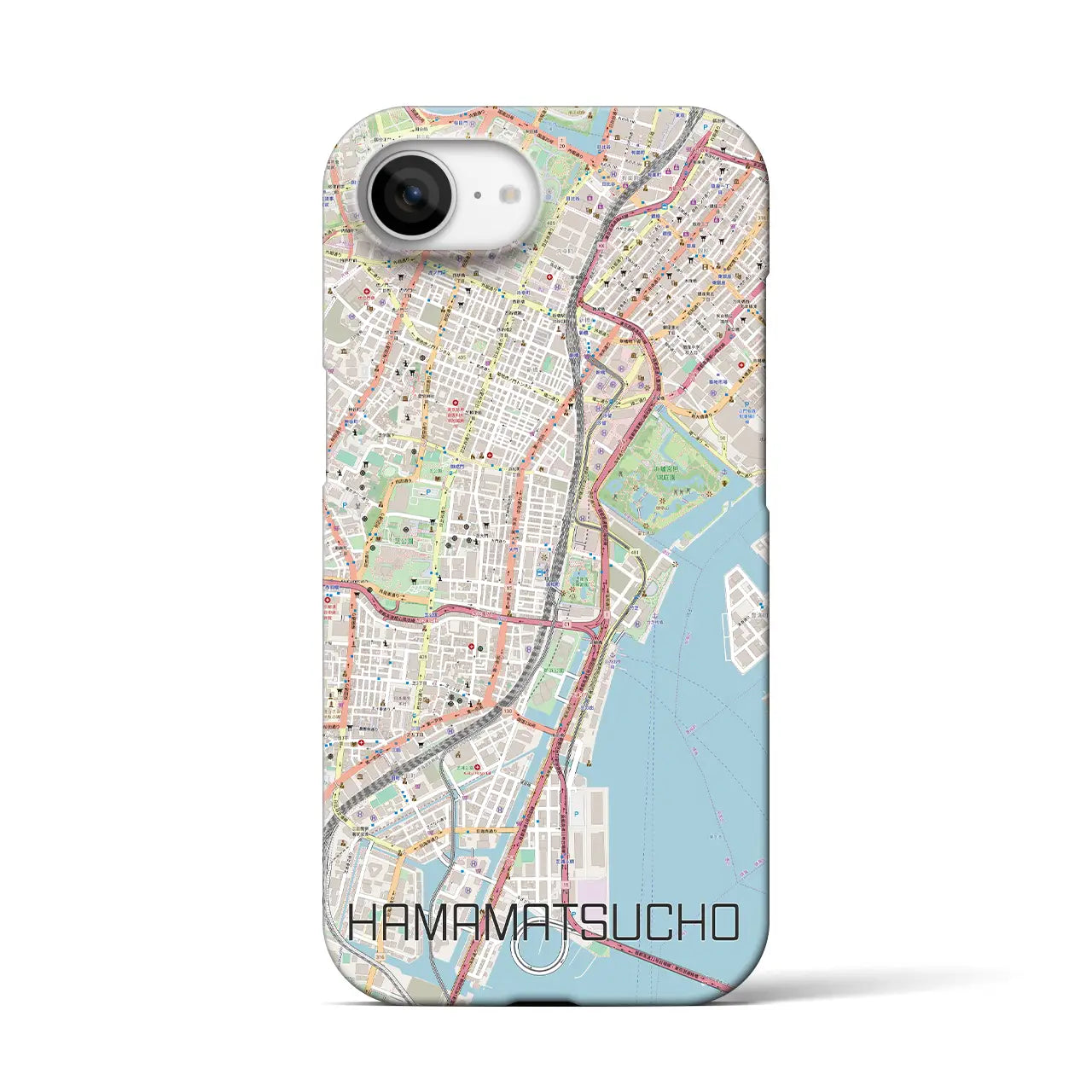 【浜松町(東京都)】地図柄iPhoneケース(バックカバータイプ)