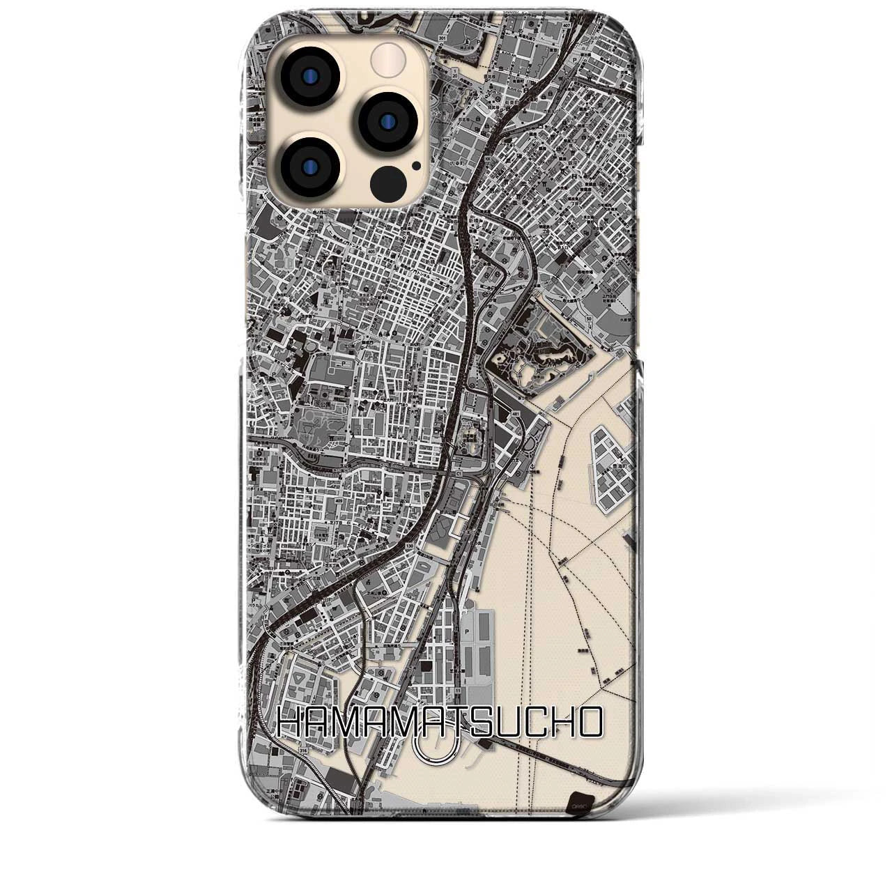 【浜松町(東京都)】地図柄iPhoneケース(クリアタイプ)