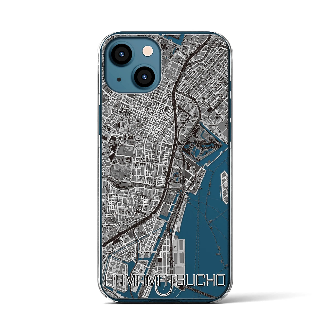 【浜松町(東京都)】地図柄iPhoneケース(クリアタイプ)