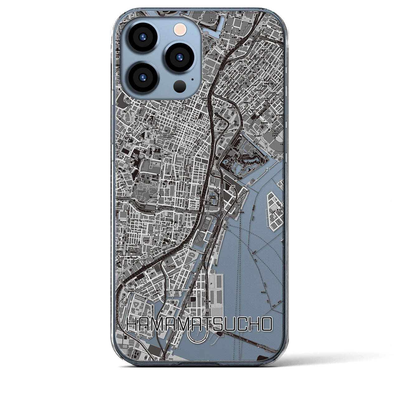 【浜松町(東京都)】地図柄iPhoneケース(クリアタイプ)