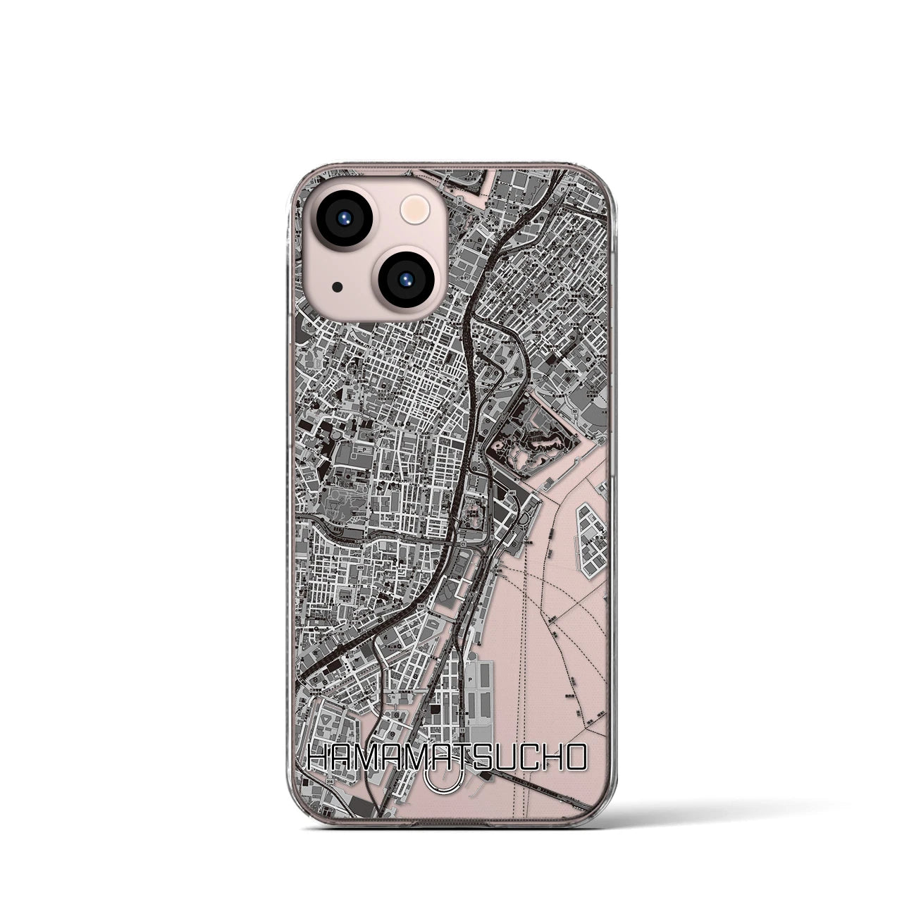 【浜松町(東京都)】地図柄iPhoneケース(クリアタイプ)