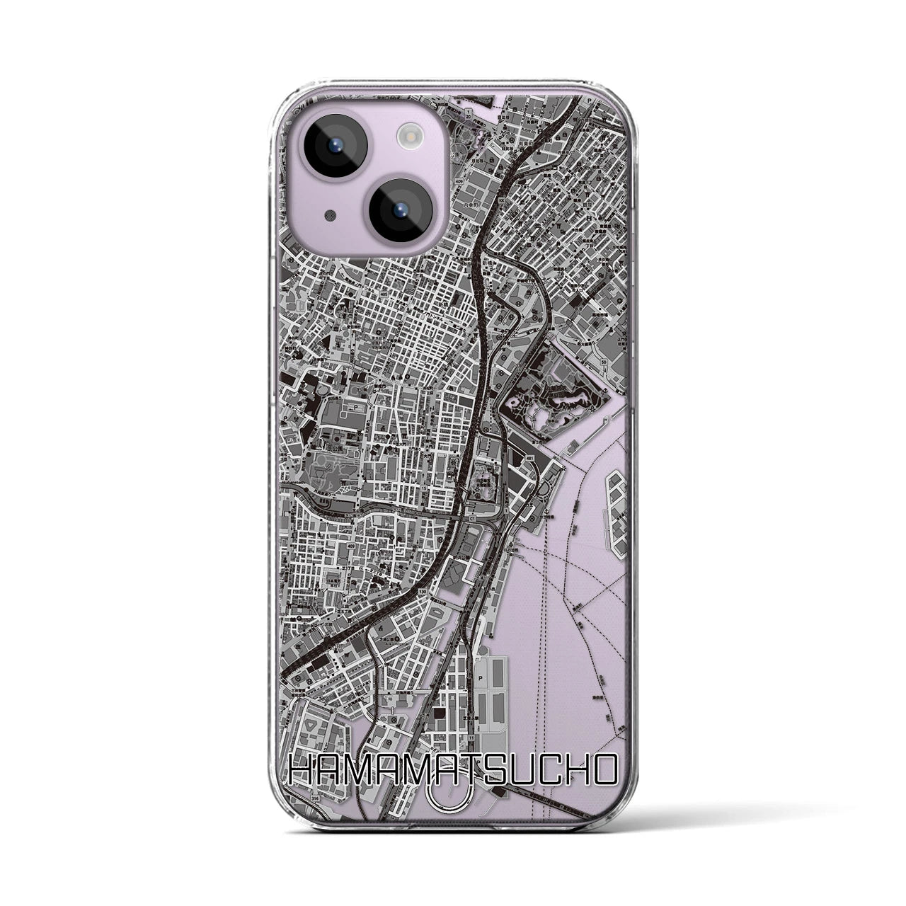 【浜松町(東京都)】地図柄iPhoneケース(クリアタイプ)