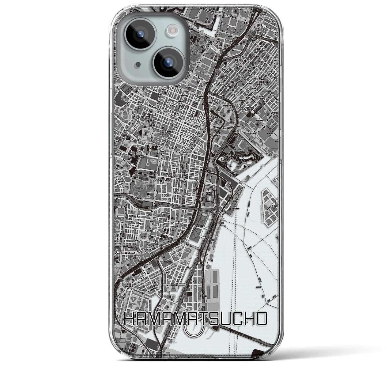 【浜松町(東京都)】地図柄iPhoneケース(クリアタイプ)