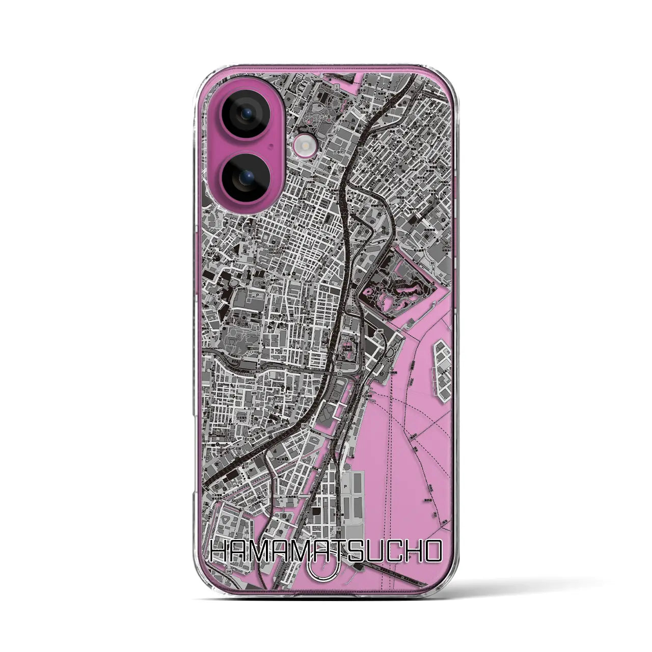 【浜松町(東京都)】地図柄iPhoneケース(クリアタイプ)