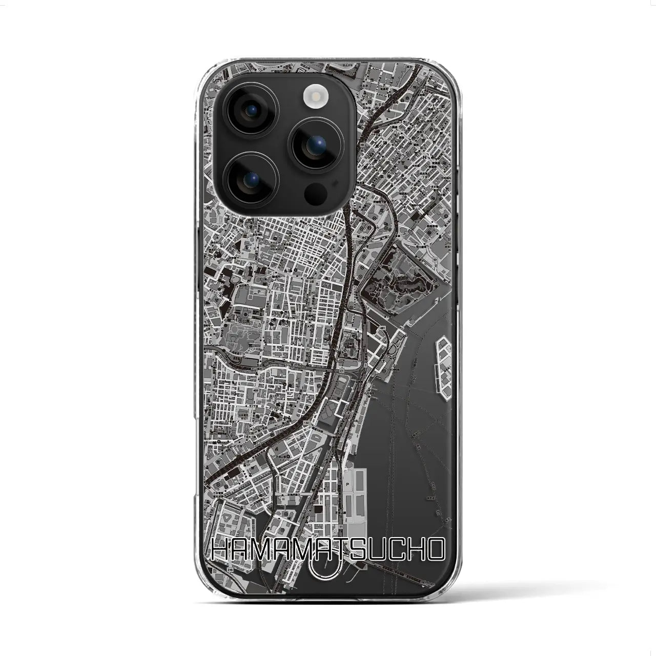 【浜松町(東京都)】地図柄iPhoneケース(クリアタイプ)
