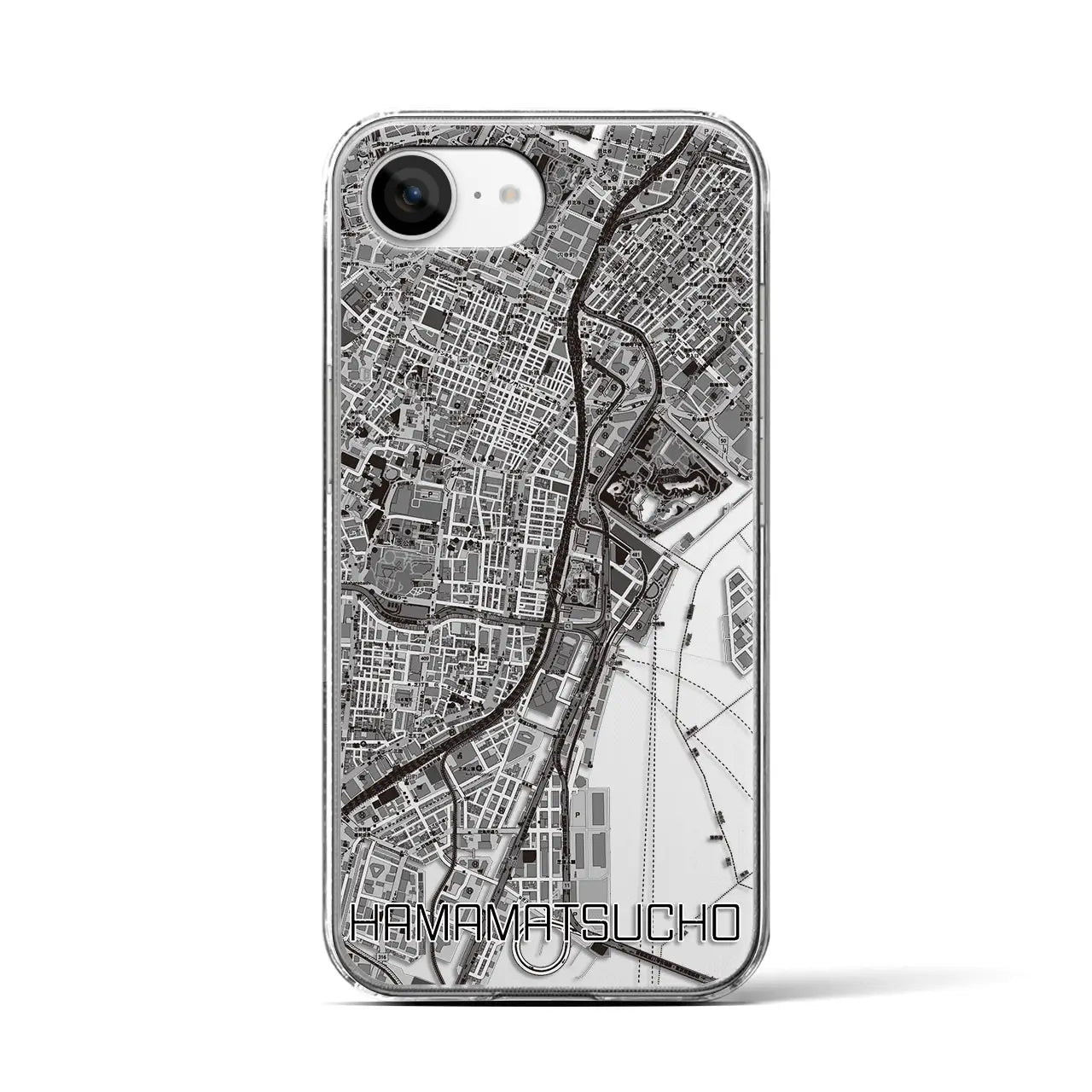 【浜松町(東京都)】地図柄iPhoneケース(クリアタイプ)