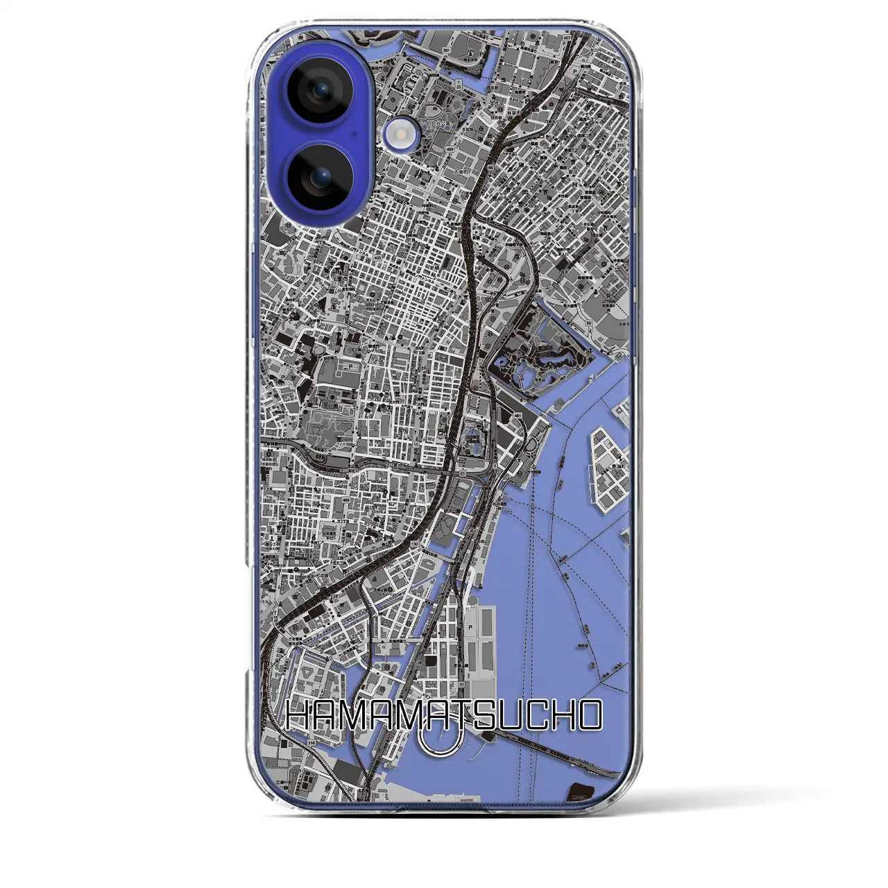 【浜松町(東京都)】地図柄iPhoneケース(クリアタイプ)