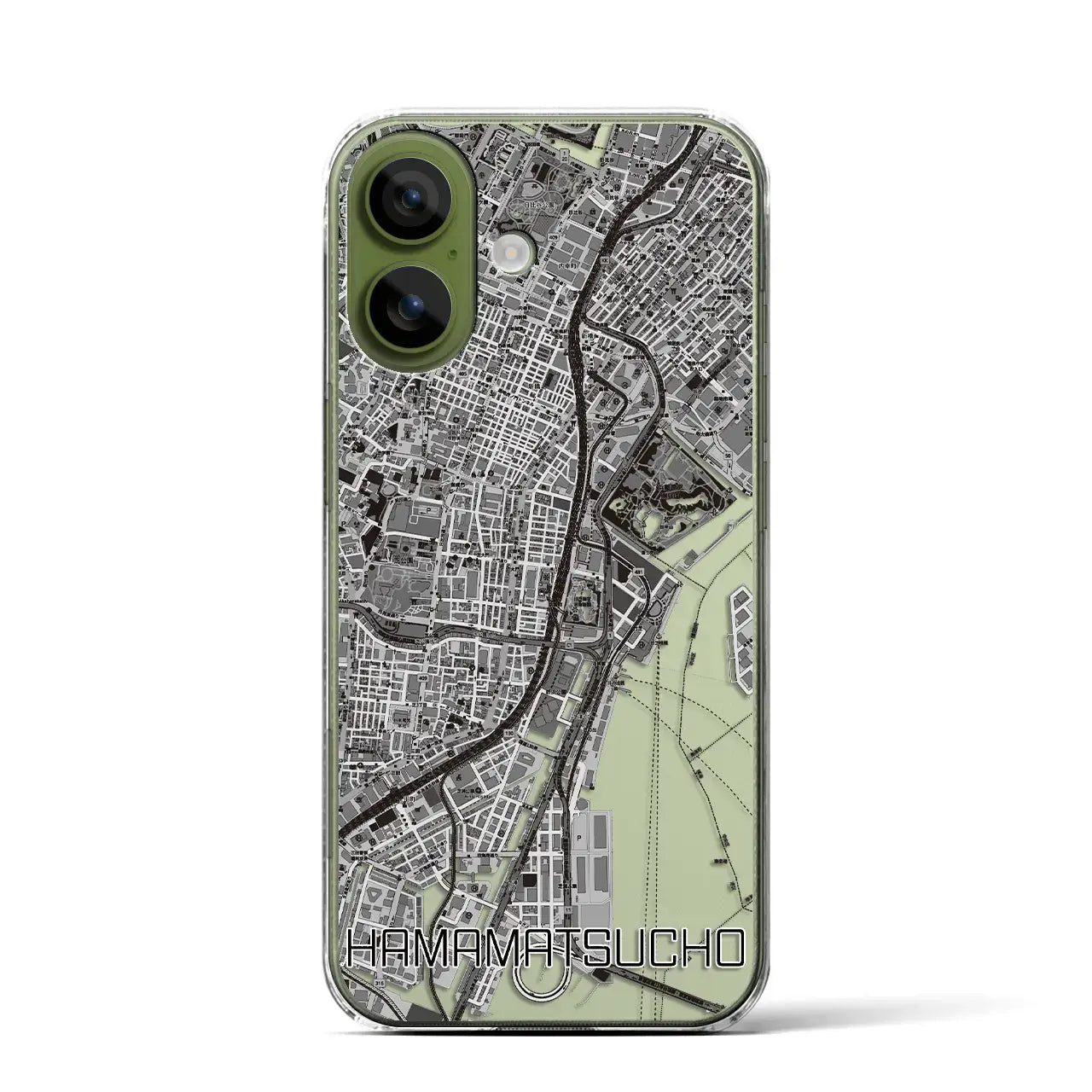 【浜松町(東京都)】地図柄iPhoneケース(クリアタイプ)