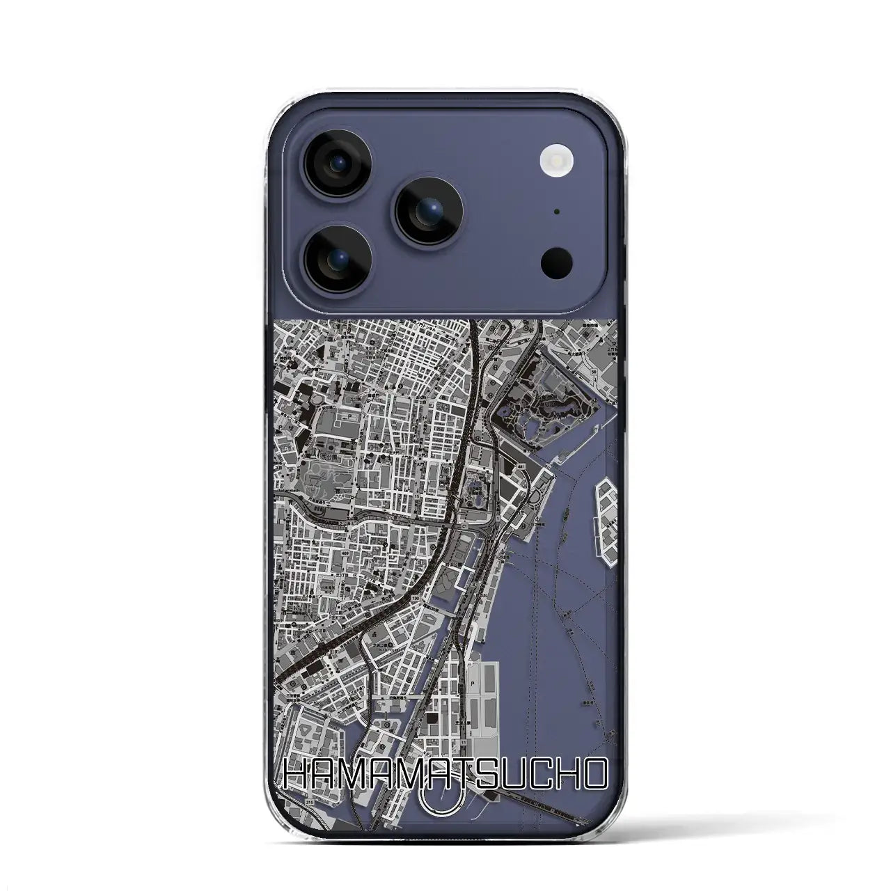 【浜松町(東京都)】地図柄iPhoneケース(クリアタイプ)