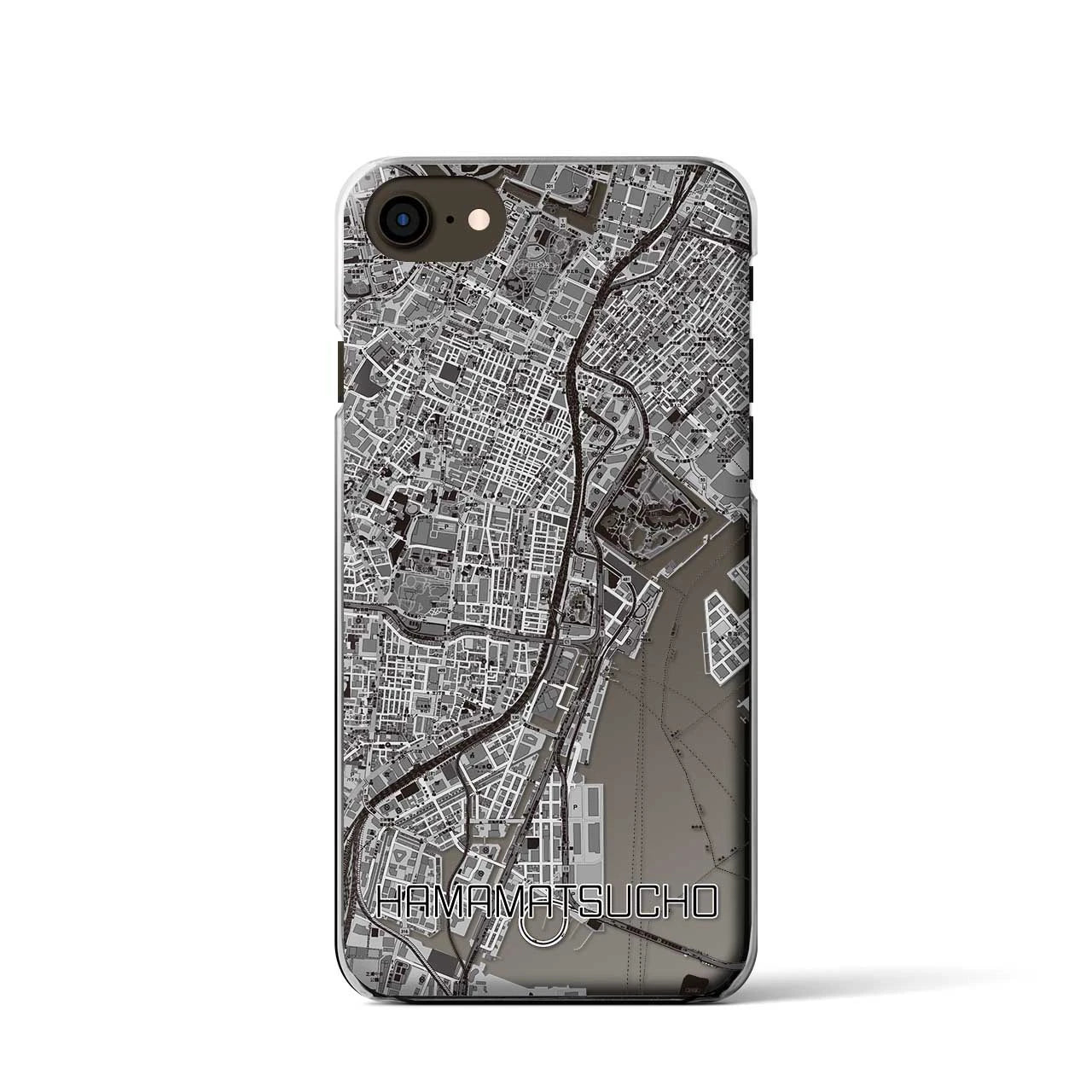 【浜松町(東京都)】地図柄iPhoneケース(クリアタイプ)