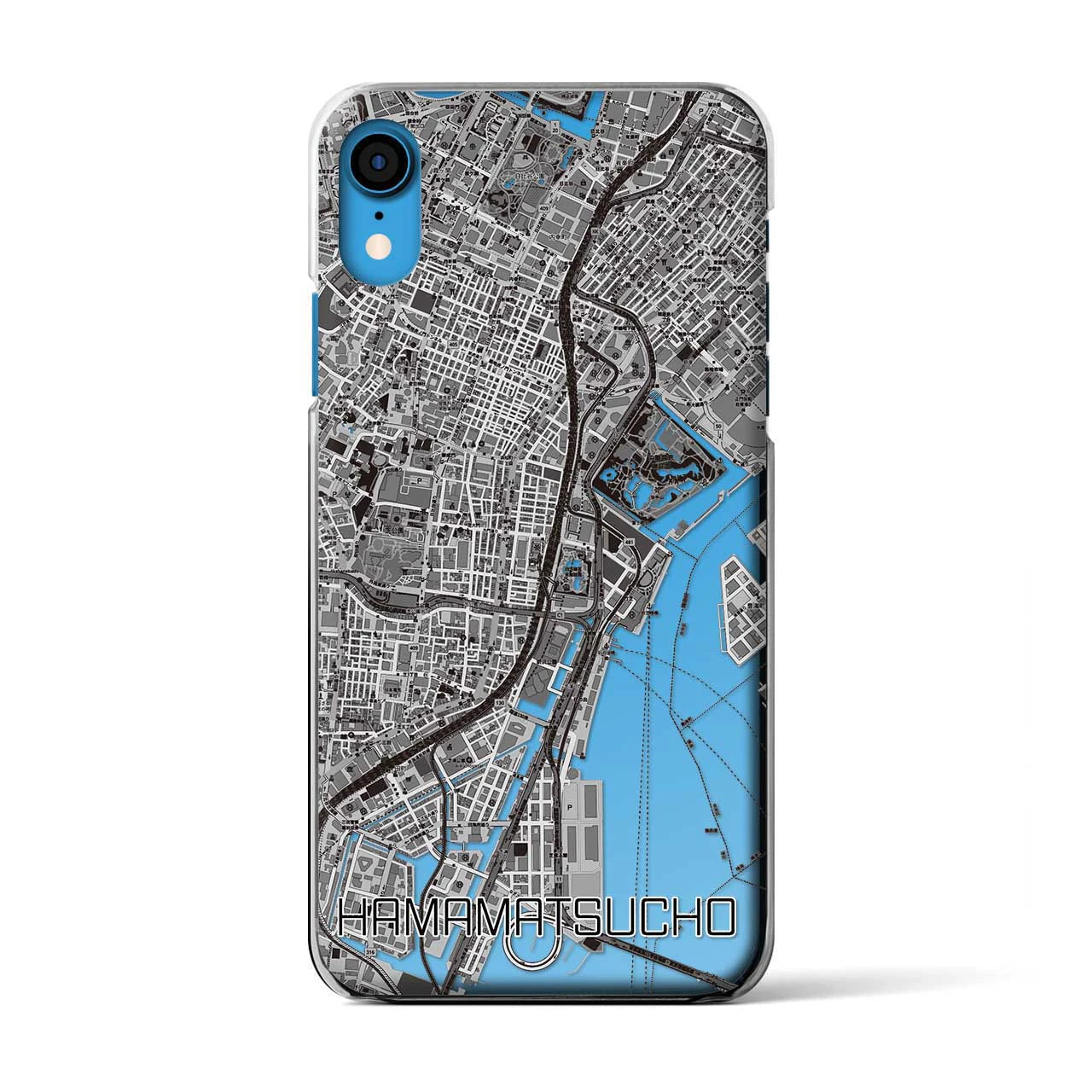【浜松町(東京都)】地図柄iPhoneケース(クリアタイプ)