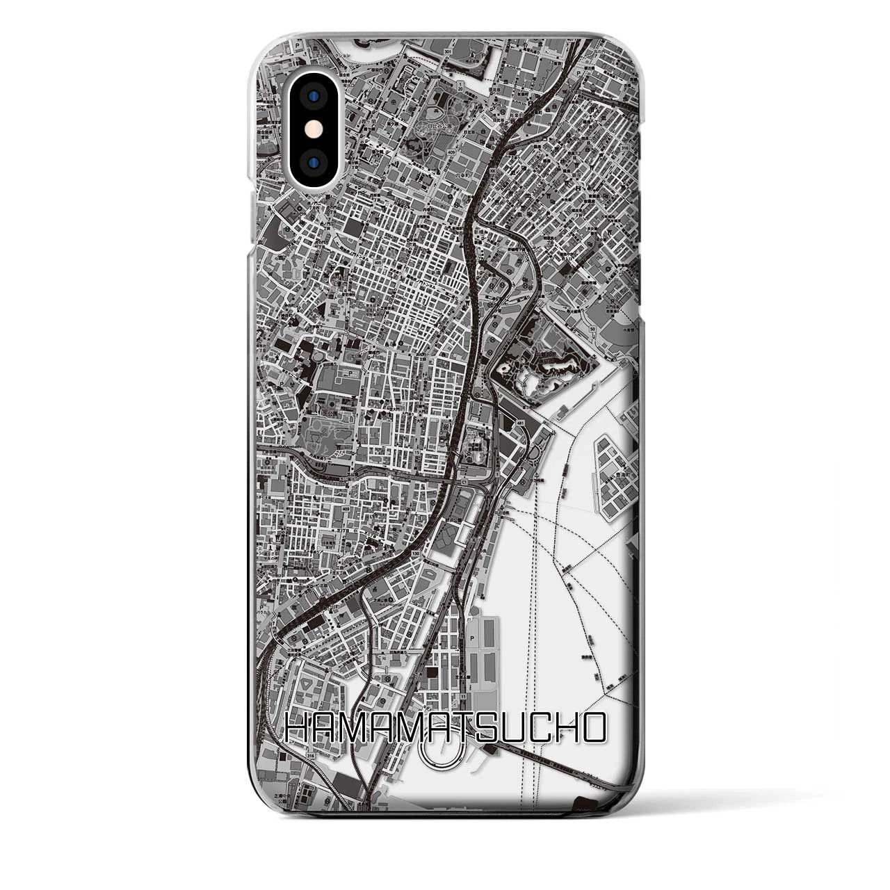 【浜松町(東京都)】地図柄iPhoneケース(クリアタイプ)