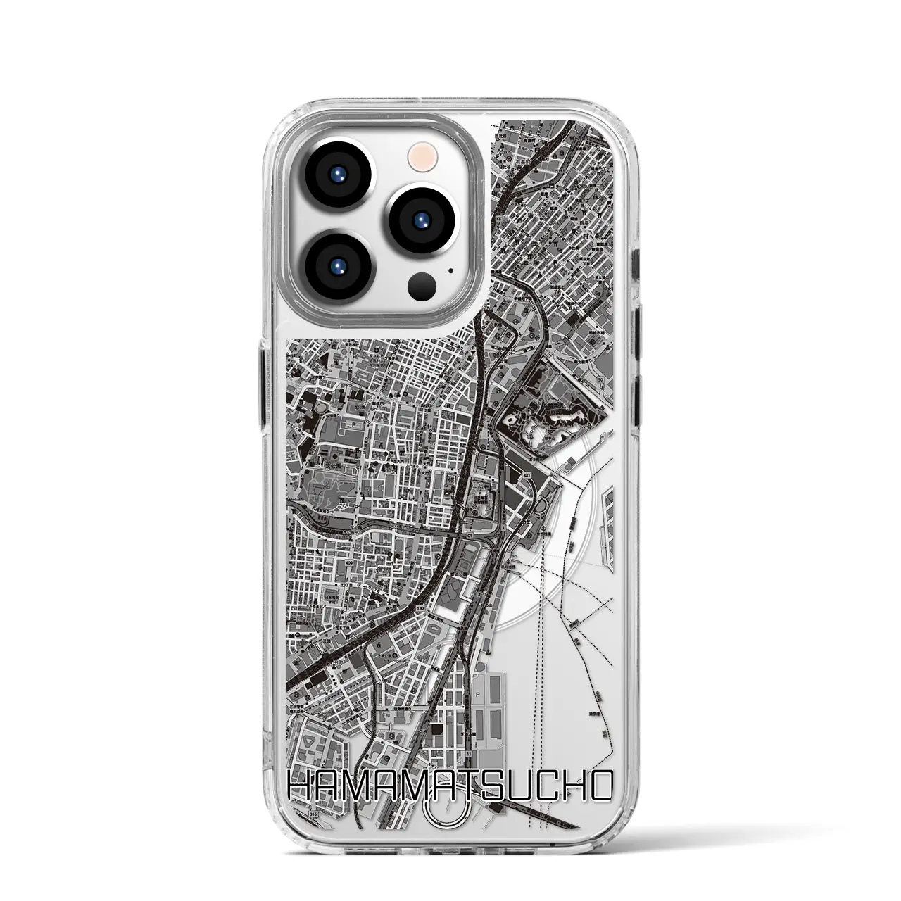 【浜松町(東京都)】地図柄iPhoneケース(MagSafeタイプ)