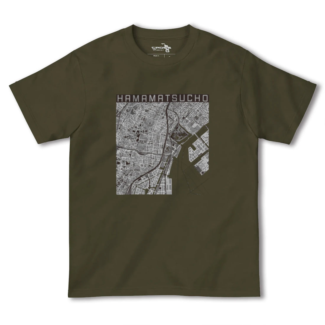 【浜松町(東京都)】地図柄ヘビーウェイトTシャツ