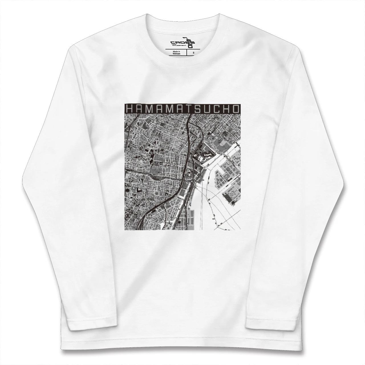 【浜松町(東京都)】地図柄ロングスリーブTシャツ