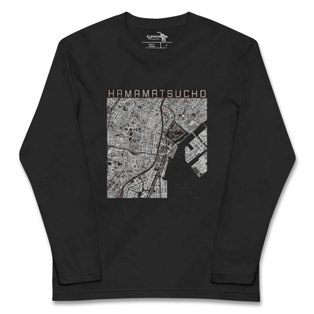 【浜松町(東京都)】地図柄ロングスリーブTシャツ