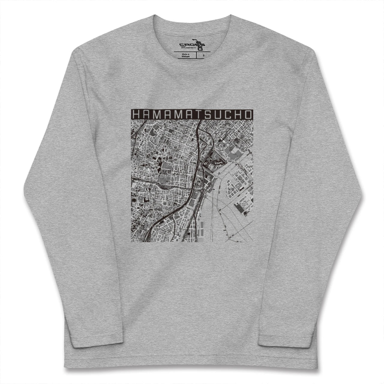 【浜松町(東京都)】地図柄ロングスリーブTシャツ
