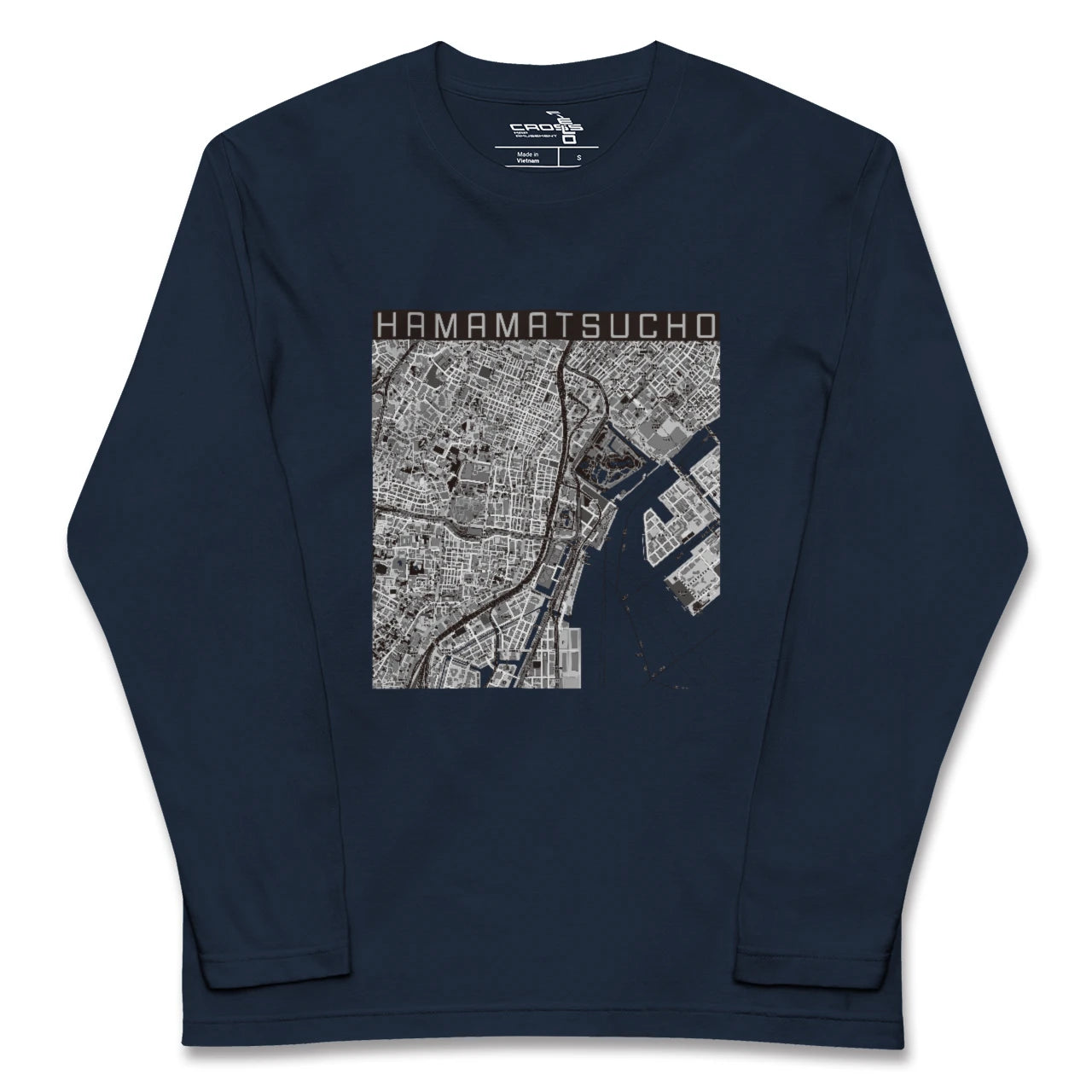【浜松町(東京都)】地図柄ロングスリーブTシャツ