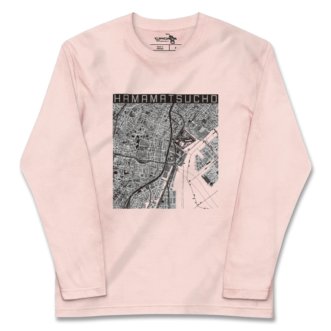 【浜松町(東京都)】地図柄ロングスリーブTシャツ