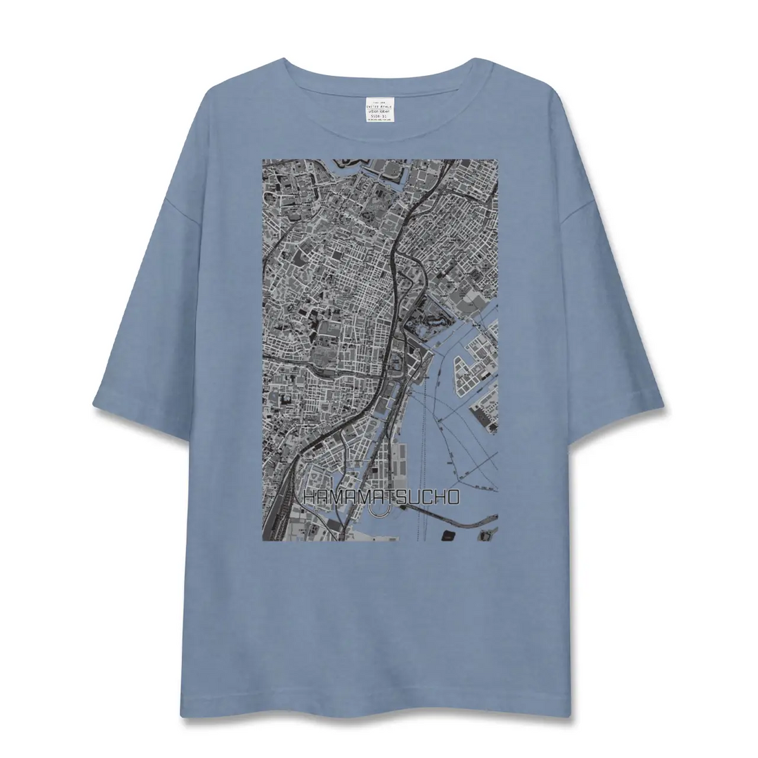 【浜松町(東京都)】地図柄ビッグシルエットTシャツ
