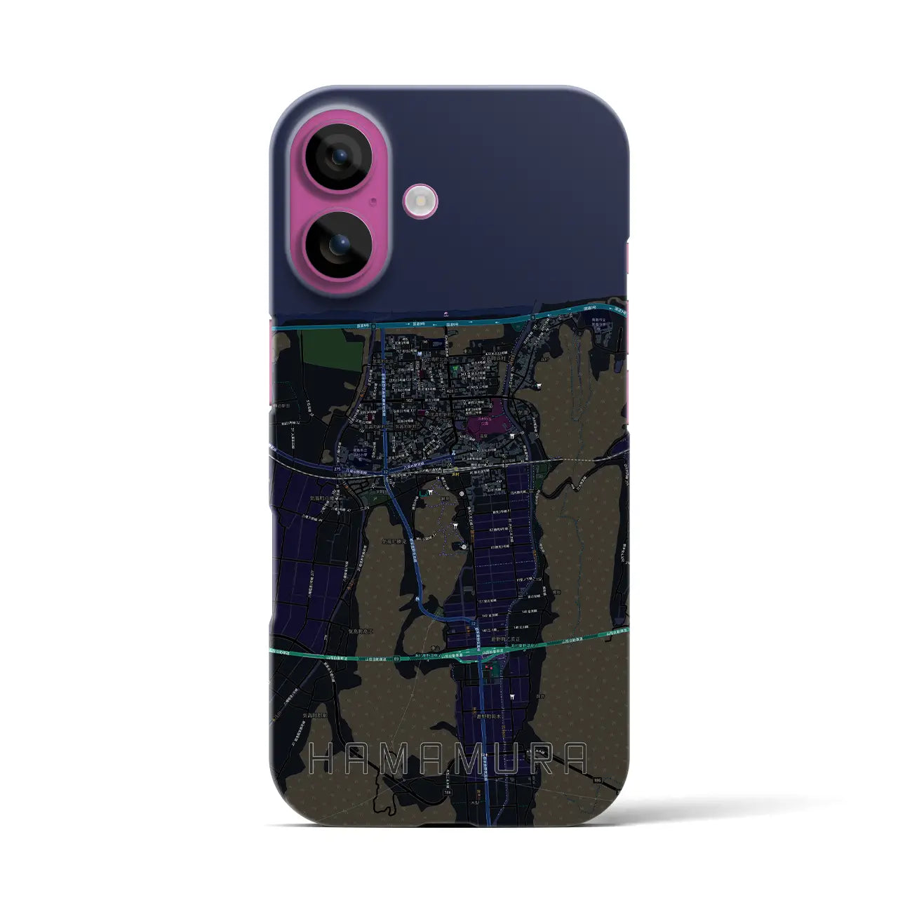 【浜村(鳥取県)】地図柄iPhoneケース(バックカバータイプ)